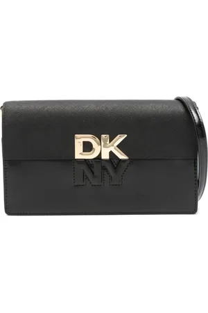 DKNY Logo-lettering clutch bag