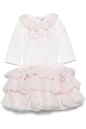 MONNALISA Floral-print tutu skirt set