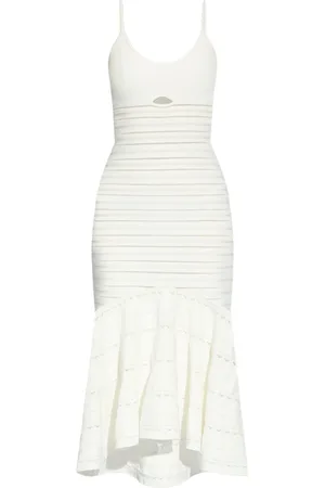 Victoria Beckham Cut-out pointelle-knit midi dress
