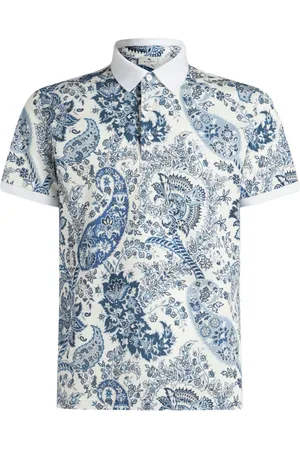 Etro Paisley-print cotton polo shirt