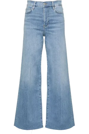 Frame Frayed wide-leg jeans