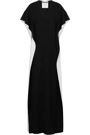 Moschino V-neck two-tone maxi dress