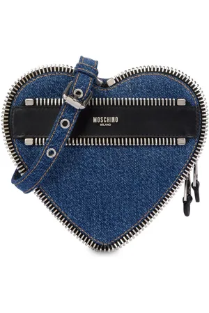 Moschino Heart-shaped denim crossbody bag