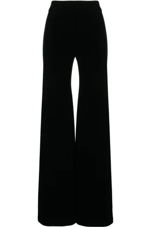 GALVAN Silk velvet wide-leg trousers
