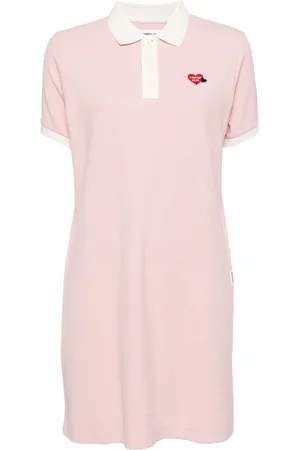 Chocoolate Logo-embroidered polo-collar dress