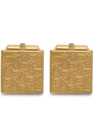 Dior 1990s Oblique monogram cufflinks