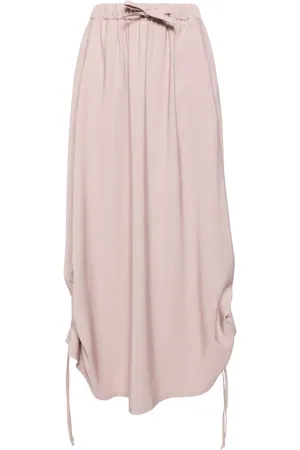 Izzue Drawstring draped maxi skirt