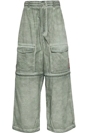 Izzue Garment-dyed wide-leg trousers