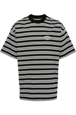 Izzue Striped logo t-shirt