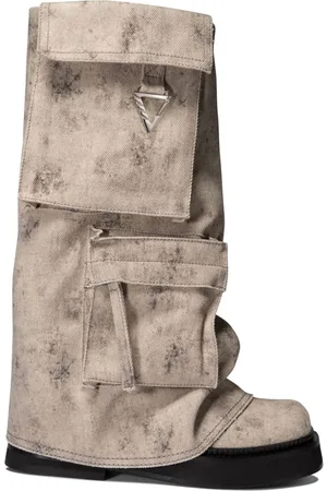 The Attico Robin canvas mid-calf boots