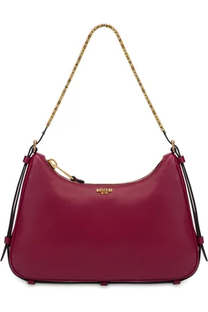 Moschino Logo-print leather shoulder bag