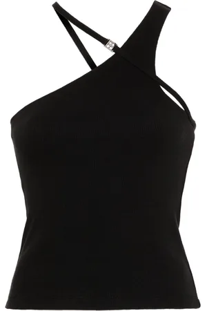 KSUBI Score asymmetric ribbed tank top