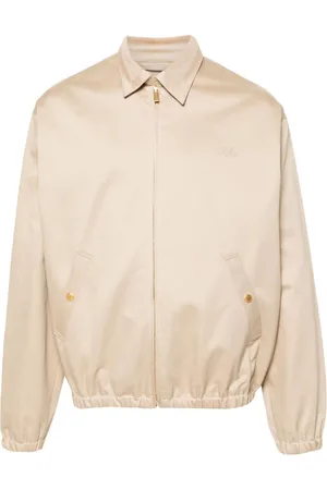 Drôle de Monsieur Logo-embroidered gabardine shirt jacket