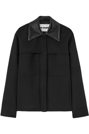 Jil Sander Cutaway-collar wool shirt jacket