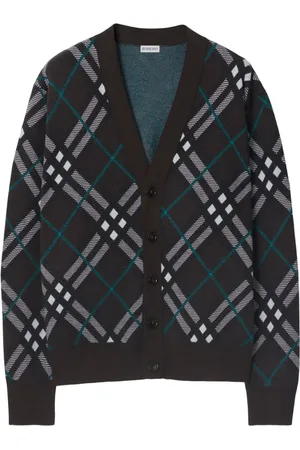 Burberry Check-print V-neck cardigan