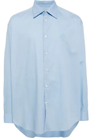 Bally Classic collar curved hem shirt