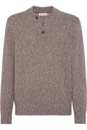 Brunello Cucinelli Mélange-effet long-sleeved jumper