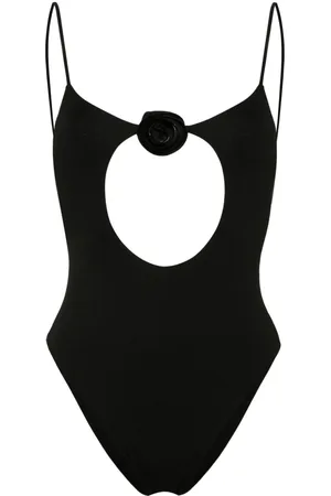 LA REVECHE Nadir floral-appliqué swimsuit