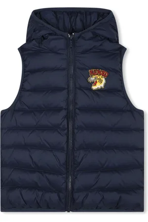 Kenzo Logo-patch hooded gilet