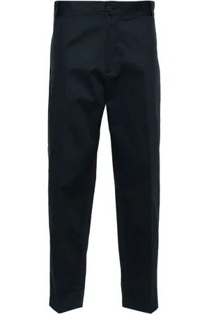 Maison Kitsuné Logo-embroidered cotton trousers