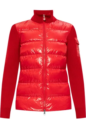 Moncler Knitted-panels puffer jacket