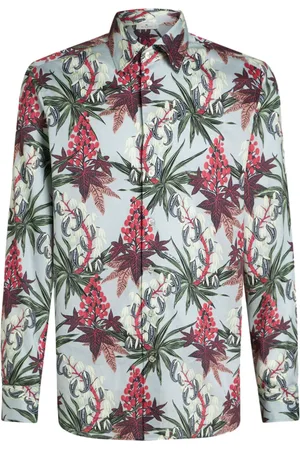 Etro Foliage-print cotton shirt