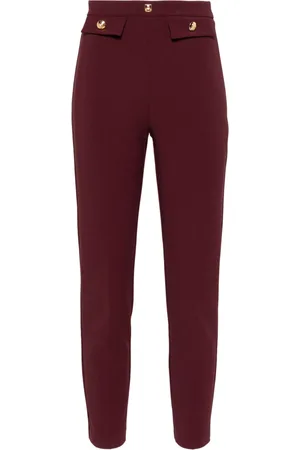 Elisabetta Franchi Logo-rivet straight-leg trousers
