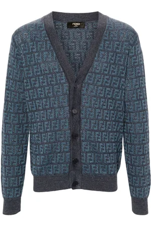 Fendi FF-jacquard knitted cardigan