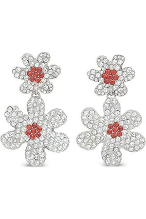 Marni Crystal-flower drop earrings