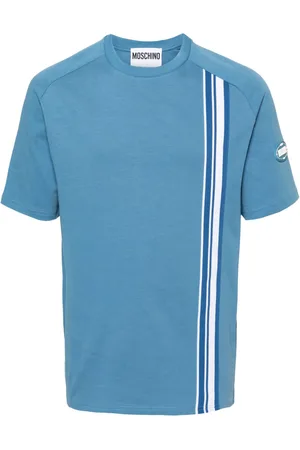 Moschino Stripe-patch cotton T-shirt