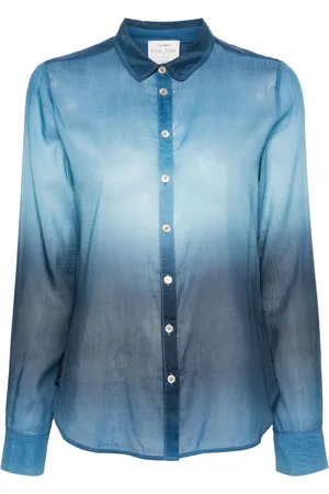 FORTE FORTE Ombré-effect cotton-blend shirt