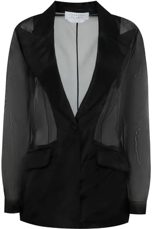 GABRIELA HEARST Semi-sheer single-breasted silk blazer
