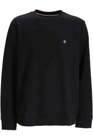 HUGO BOSS Logo-patch crew-neck sweatshirt