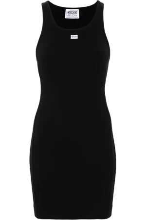 Moschino Logo-patch fine-ribbed minidress