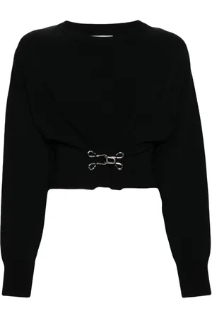 Moschino Hook-detail cropped sweatshirt