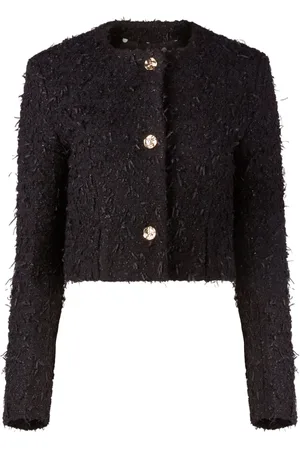 Nina Ricci Frayed tweed crop jacket