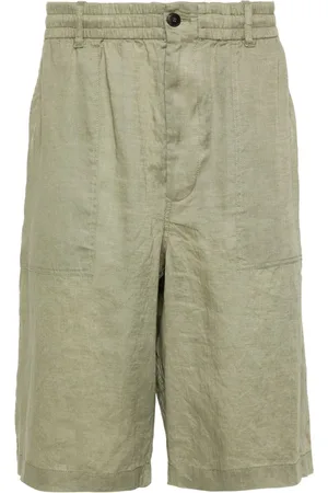 Giorgio Armani Elasticated linen Bermuda shorts