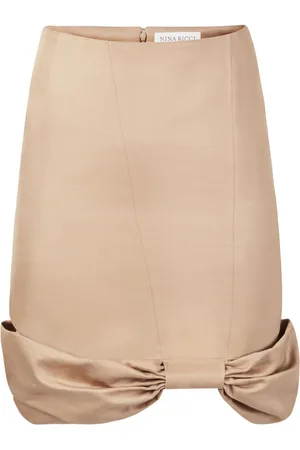 Nina Ricci Bow Peplum Mid Skirt