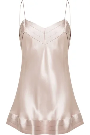 CARINE GILSON Pleat-detail silk babydoll dress