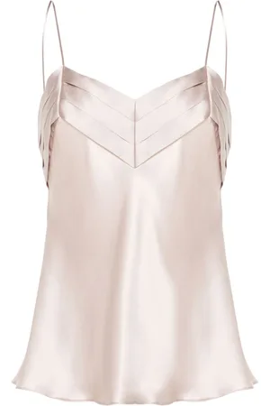 CARINE GILSON Pleated silk camisole