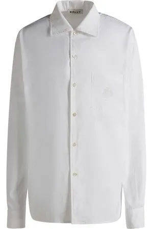 Bally Embroidered logo cotton button-up shirt