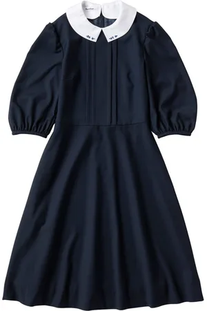 Familiar Floral-embroidered pintucked dress