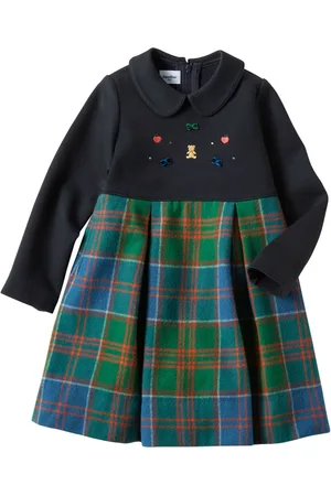 Familiar Panelled long-sleeve dress