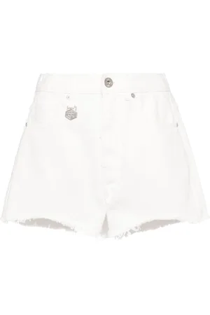 Chocoolate Raw-cut hem denim shorts