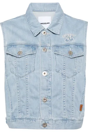 Chocoolate Logo-embroidered denim vest