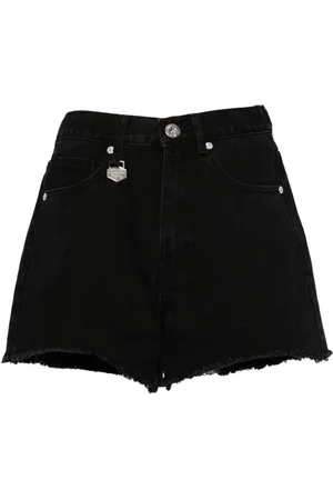 Chocoolate Raw-cut hem denim shorts