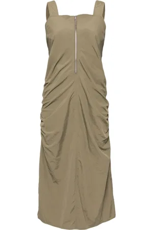 tout a coup Zip fastening draped dress