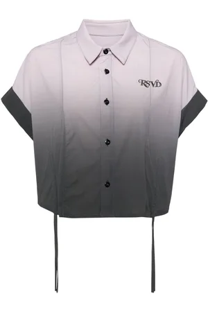 Izzue Ombré-effect cropped shirt
