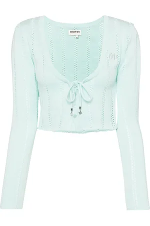 Musium Div. Pointelle-knit cropped cardigan