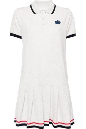 Chocoolate Logo-appliqué piqué polo dress